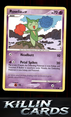 Roselia 72/100 Pokemon Common Stormfront Card LP