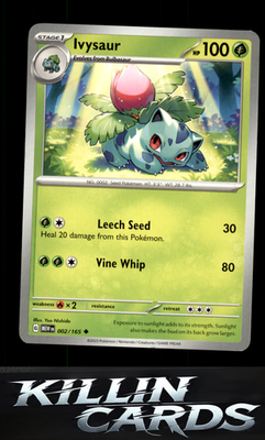 Ivysaur - 002/165 002/165 Pokemon Uncommon SV: Scarlet & Violet 151 Card LP
