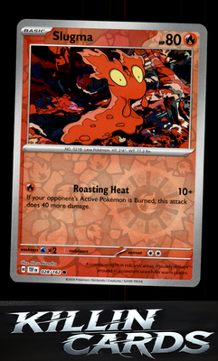 Reverse Holofoil Slugma 028/162 Pokemon Common SV05: Temporal Forces Card NM