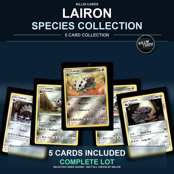 Pokemon TCG Lairon Species Collection 5 Different Cards