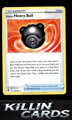 Hisuian Heavy Ball 146/189 Pokemon Uncommon SWSH10: Astral Radiance Card NM
