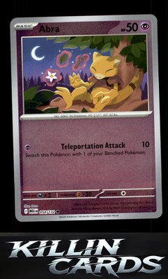 Reverse Holofoil Abra 054/132 Pokemon Common ME01: Mega Evolution Card NM