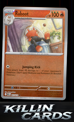 Reverse Holofoil Raboot 027/132 Pokemon Common ME01: Mega Evolution Card NM