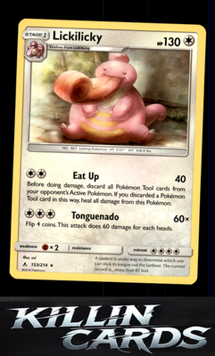 Lickilicky 153/214 Pokemon Rare SM - Unbroken Bonds Card NM