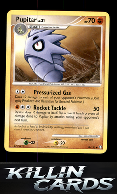 Pupitar 59/123 Pokemon Uncommon Mysterious Treasures Card LP