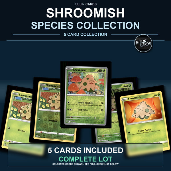 Pokemon TCG Shroomish Species Collection 5 Different Cards