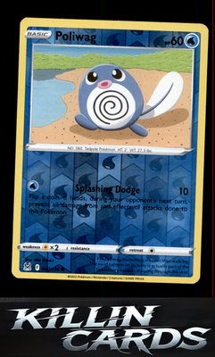 Reverse Holofoil Poliwag 030/196 Pokemon Common SWSH11: Lost Origin Card NM