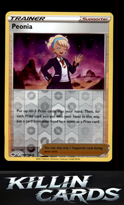 Reverse Holofoil Peonia 149/198 Pokemon Uncommon SWSH06: Chilling Reign Card NM