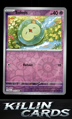 Reverse Holofoil Solosis 037/086 Pokemon Common SV: Black Bolt Card NM