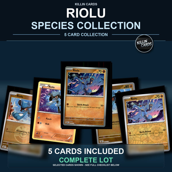 Pokemon TCG Riolu Species Collection 5 Different Cards