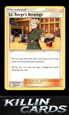 Lt. Surge's Strategy 60/68 Pokemon Uncommon Hidden Fates Card NM