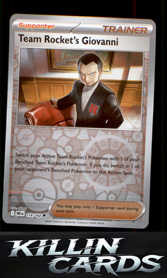 Reverse Holofoil Team Rocket's Giovanni 174/182 Pokemon Uncommon SV10: Destined