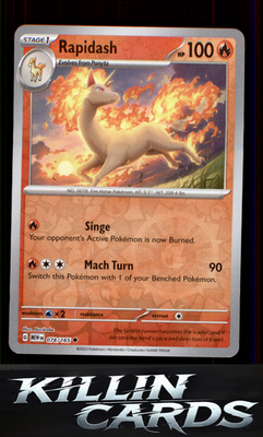 Reverse Holofoil Rapidash 078/165 Pokemon Uncommon SV: Scarlet & Violet 151 Card