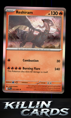 Reshiram 017/094 Pokemon Rare ME02: Phantasmal Flames Card NM