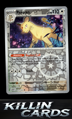 Reverse Holofoil Persian 053/165 Pokemon Uncommon SV: Scarlet & Violet 151 Card