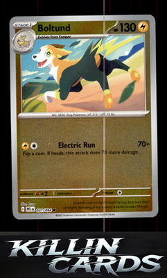 Reverse Holofoil Boltund 031/094 Pokemon Common ME02: Phantasmal Flames Card NM