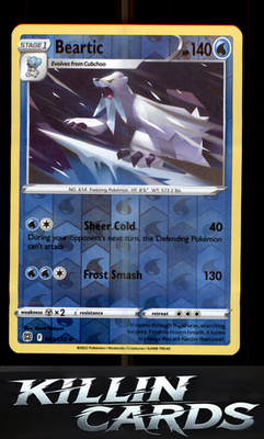 Reverse Holofoil Beartic 043/172 Pokemon Uncommon SWSH09: Brilliant Stars Card N