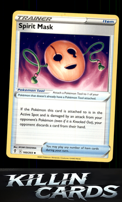 Spirit Mask 160/203 Pokemon Uncommon SWSH07: Evolving Skies Card NM