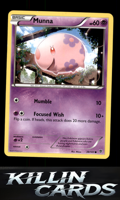 Munna 39/101 Pokemon Common Plasma Blast Card LP