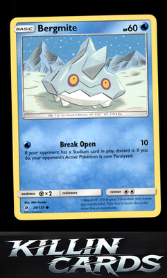 Bergmite 29/131 Pokemon Common SM - Forbidden Light Card NM