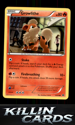 Growlithe (10) 10/99 Pokemon Common Next Destinies Card NM