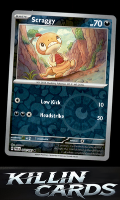 Reverse Holofoil Scraggy 060/091 Pokemon Common SV: Paldean Fates Card NM