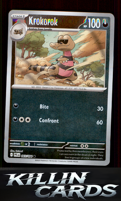 Reverse Holofoil Krokorok 065/094 Pokemon Common ME02: Phantasmal Flames Card NM