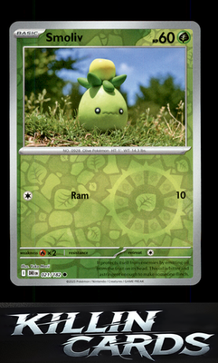 Reverse Holofoil Smoliv 021/182 Pokemon Common SV10: Destined Rivals Card NM