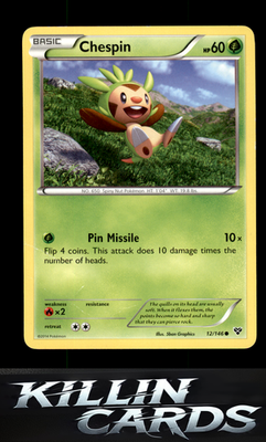 Chespin 12/146 Pokemon Common XY Base Set Card LP