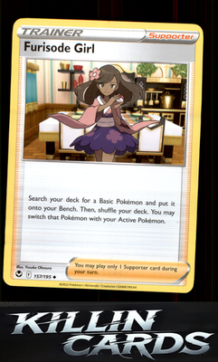 Furisode Girl 157/195 Pokemon Uncommon SWSH12: Silver Tempest Card NM
