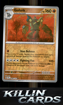 Reverse Holofoil Golurk 088/162 Pokemon Uncommon SV05: Temporal Forces Card NM