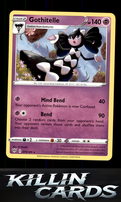 Gothitelle 075/189 Pokemon Rare SWSH03: Darkness Ablaze Card NM