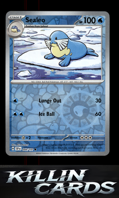 Reverse Holofoil Sealeo 044/191 Pokemon Common SV08: Surging Sparks Card NM