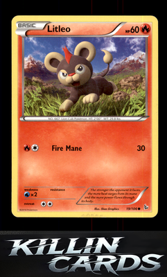 Litleo (19) 19/106 Pokemon Common XY - Flashfire Card NM