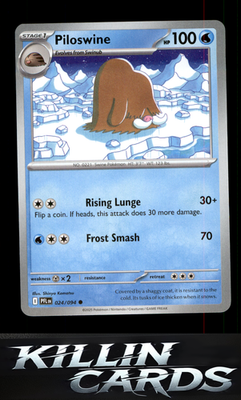 Piloswine 024/094 Pokemon Common ME02: Phantasmal Flames Card NM