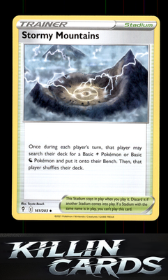 Stormy Mountains 161/203 Pokemon Uncommon SWSH07: Evolving Skies Card NM