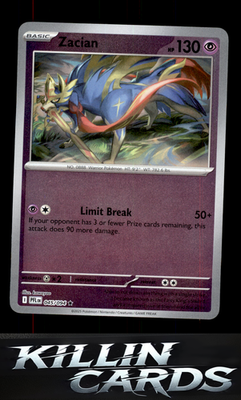 Reverse Holofoil Zacian - 045/094 045/094 Pokemon Rare ME02: Phantasmal Flames C