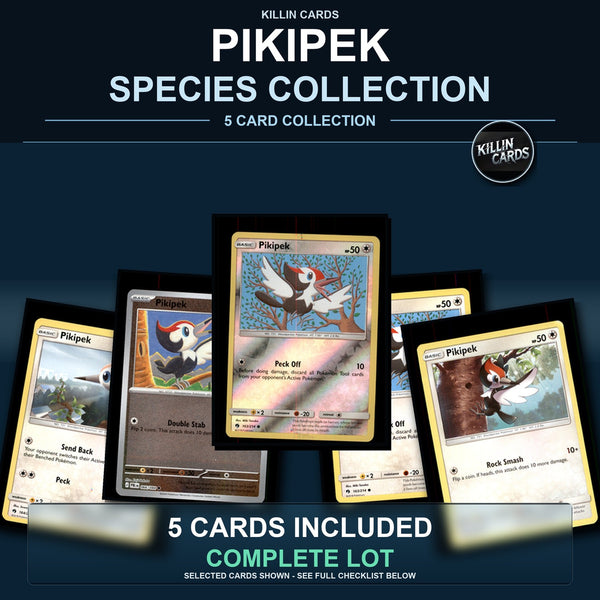 Pokemon TCG Pikipek Species Collection 5 Different Cards