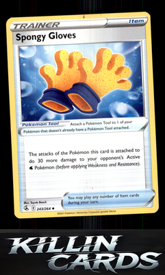 Spongy Gloves 243/264 Pokemon Uncommon SWSH08: Fusion Strike Card NM