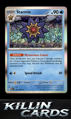 Starmie 121/165 Pokemon Rare SV: Scarlet & Violet 151 Card NM