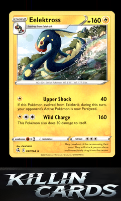 Eelektross 097/264 Pokemon Rare SWSH08: Fusion Strike Card NM