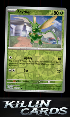 Reverse Holofoil Scyther 004/197 Pokemon Common SV03: Obsidian Flames Card NM