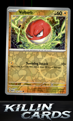 Reverse Holofoil Voltorb 100/165 Pokemon Common SV: Scarlet & Violet 151 Card NM