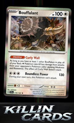 Bouffalant 119/142 Pokemon Rare SV07: Stellar Crown Card NM