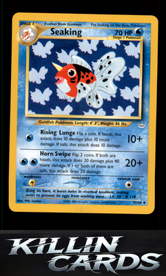 Seaking 37/64 Pokemon Uncommon Neo Revelation Card LP