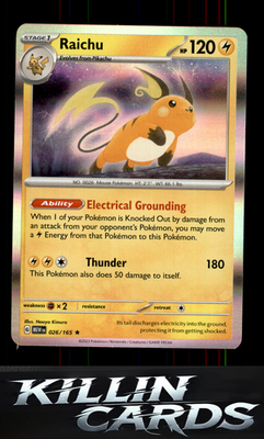 Raichu 026/165 Pokemon Rare SV: Scarlet & Violet 151 Card NM