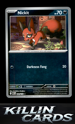 Reverse Holofoil Nickit 089/132 Pokemon Common ME01: Mega Evolution Card NM