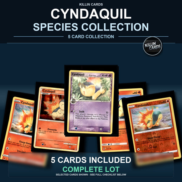 Pokemon TCG Cyndaquil Species Collection 5 Different Cards