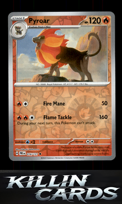 Reverse Holofoil Pyroar 016/131 Pokemon Uncommon SV: Prismatic Evolutions Card N