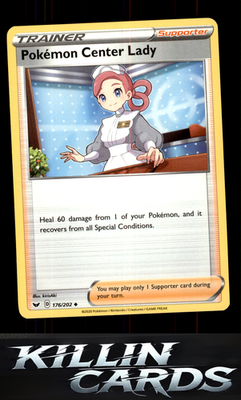 Pokemon Center Lady 176/202 Pokemon Uncommon SWSH01: Sword & Shield Base Set Car